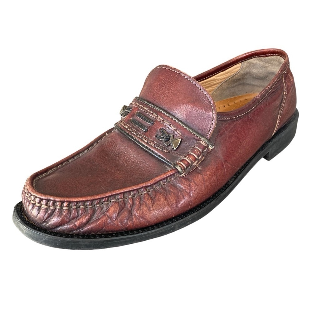 Vintage Hunt Club Full Grain Genuine Leather Penny Loafer Dress Shoe SIZE 10